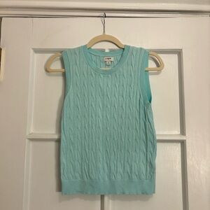 J. Crew Baby Blue Cotton Sweater Vest/Shell